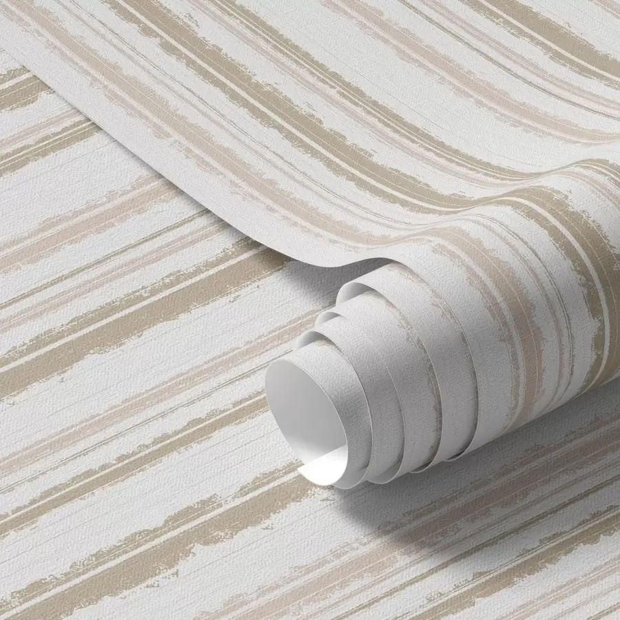 murais de parede Listras bege-rosa com detalhes em branco a00505