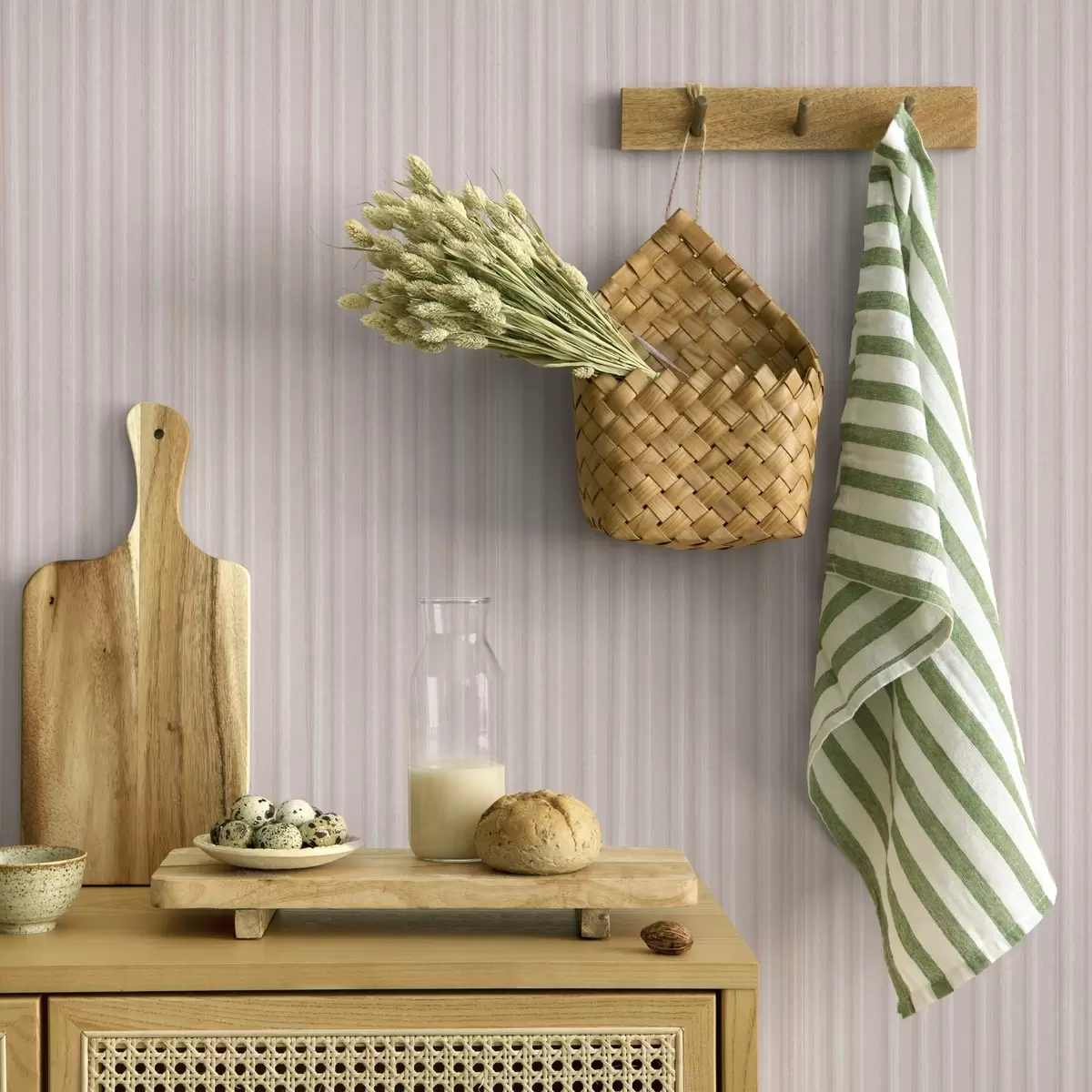 Papel de parede Listras rosa claro com um gradiente suave a00511v1