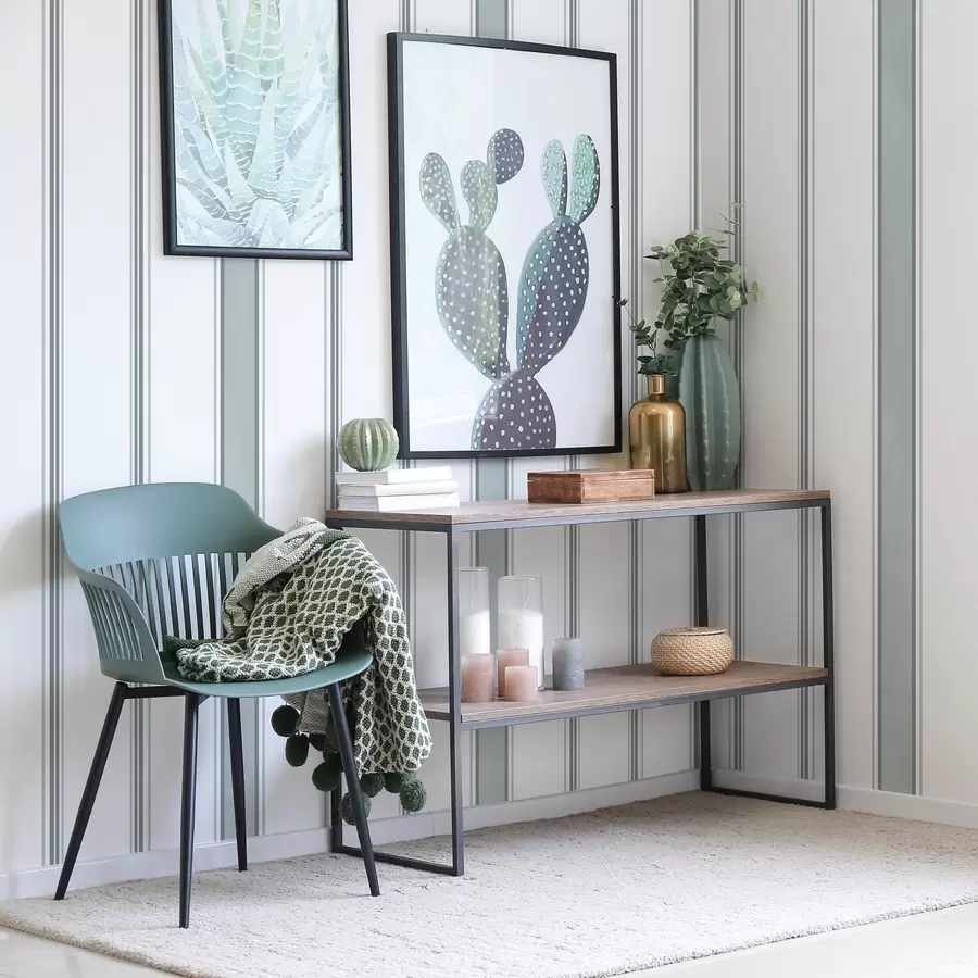 murais de parede Listras largas em uma paleta cinza-azulada a00516