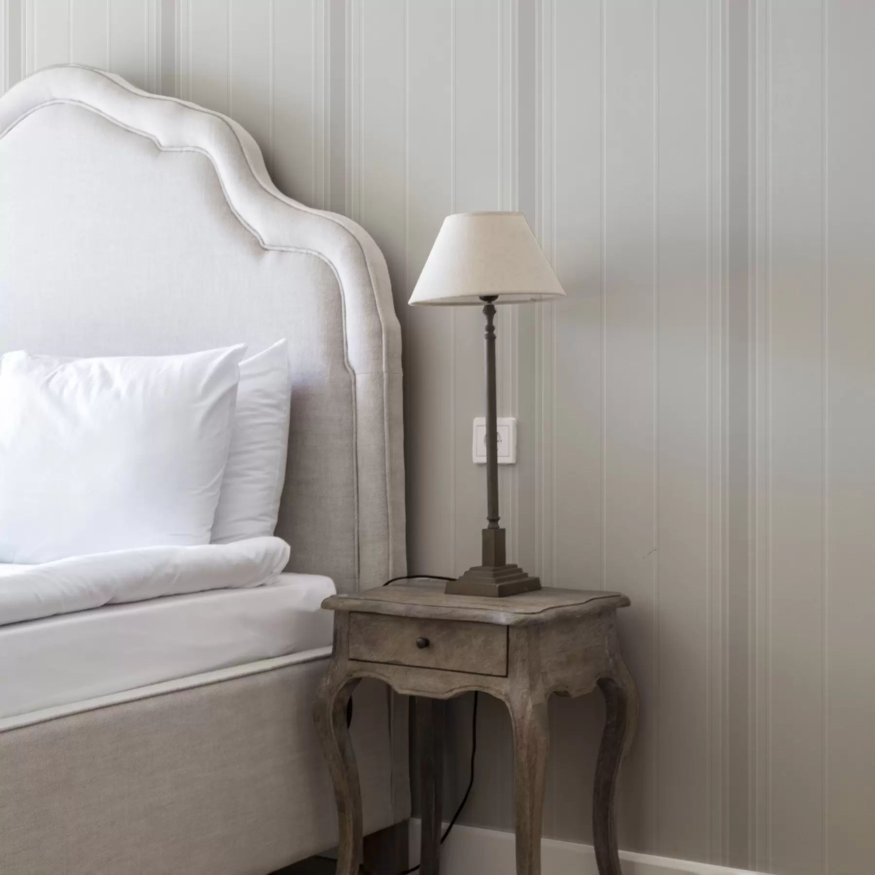 murais de parede Listras em tom bege claro com detalhes largos a00518