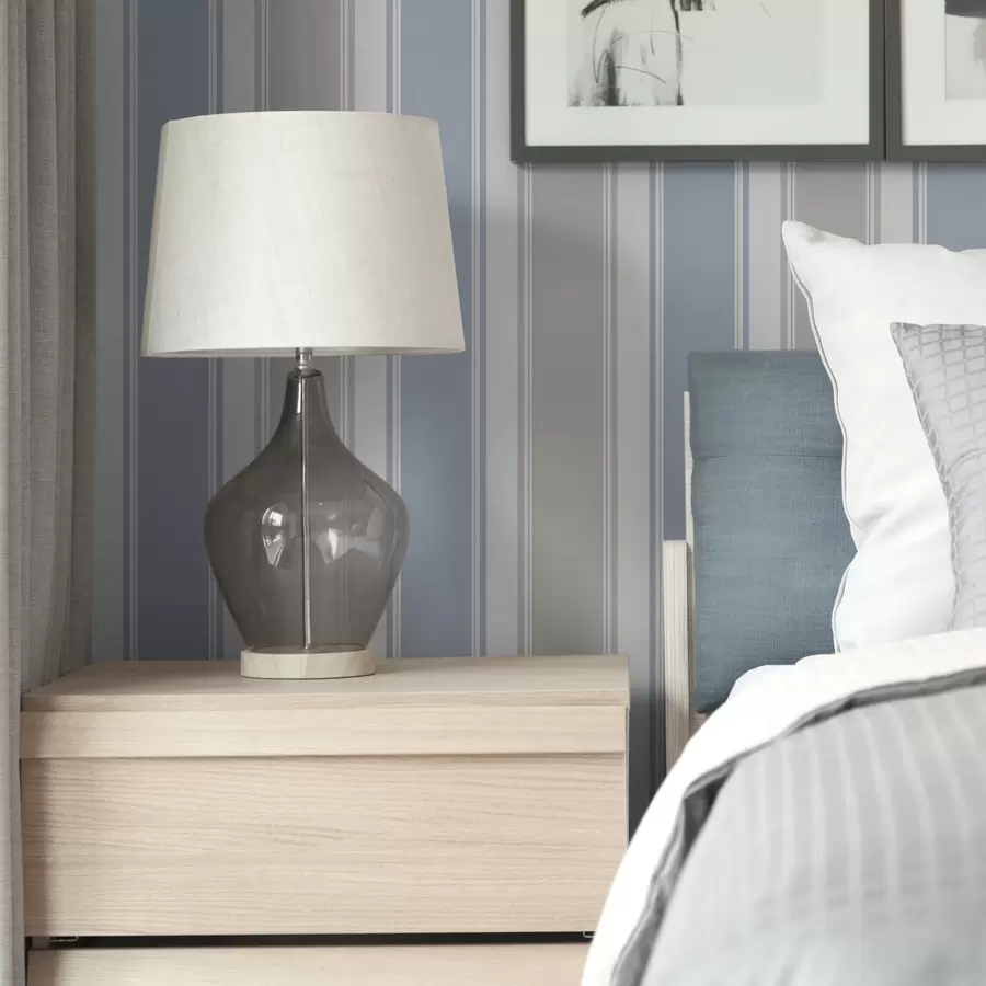 murais de parede Combinação de listras largas em cinza e azul a00557