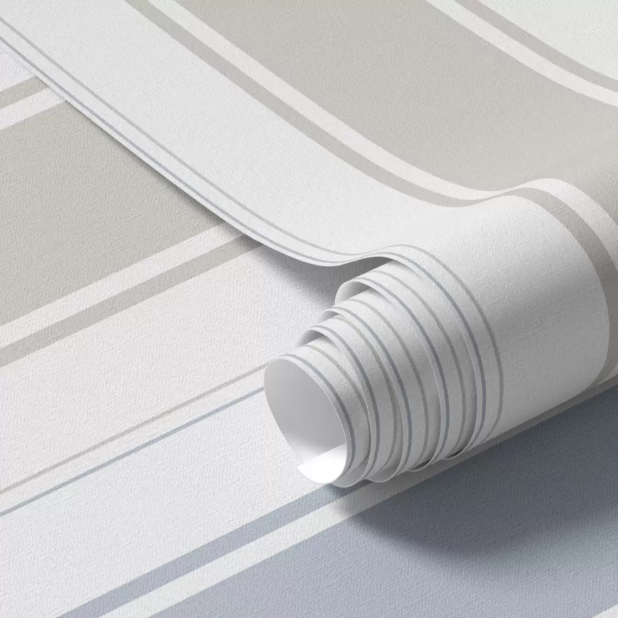 murais de parede Listras largas cinza e azul em um fundo branco a00558