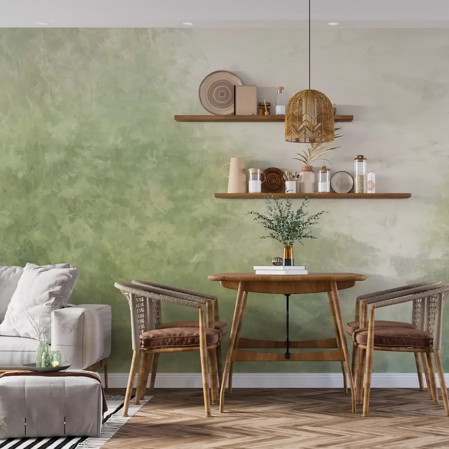 murais de parede  Imitação de folhas em uma parede de concreto w04468