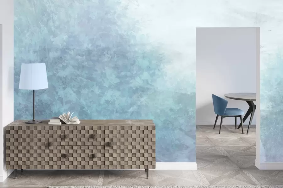 murais de parede  Imitação de folhas em uma parede de concreto w04468v1