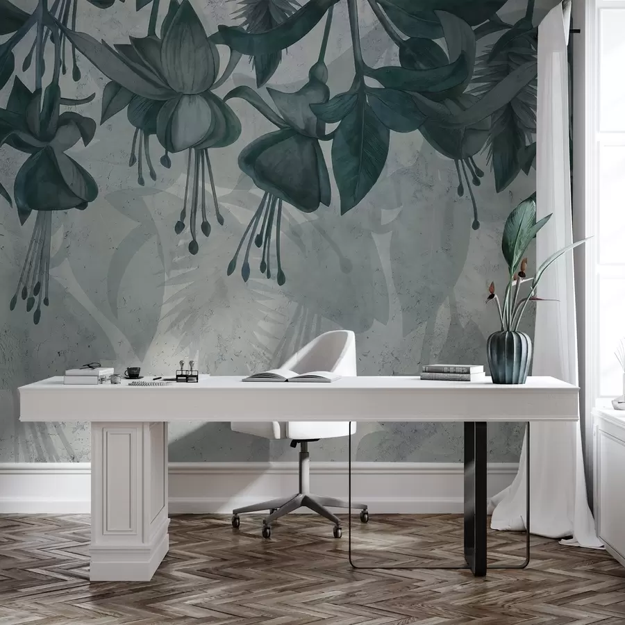 murais de parede Flores penduradas em estilo grunge w04472v1