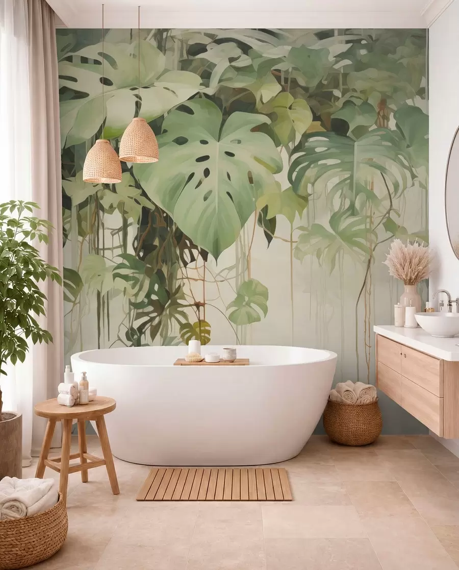murais de parede Folhas tropicais w04525