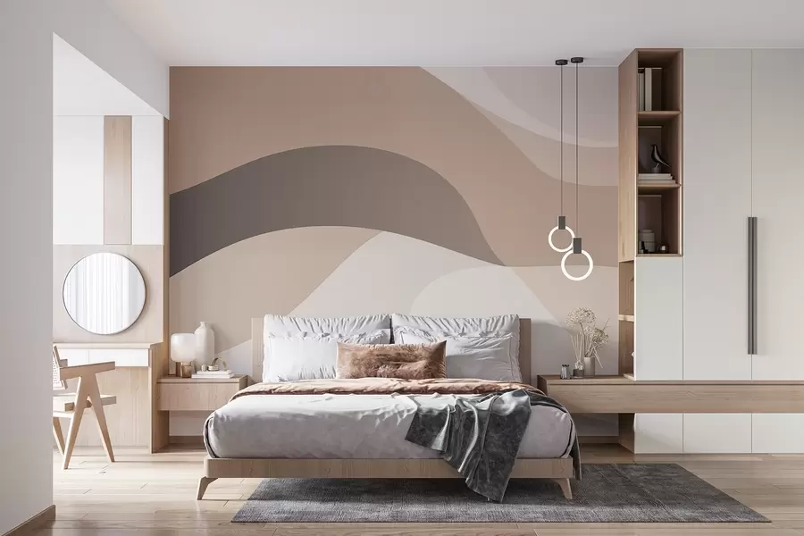 murais de parede Ondas abstratas w04543