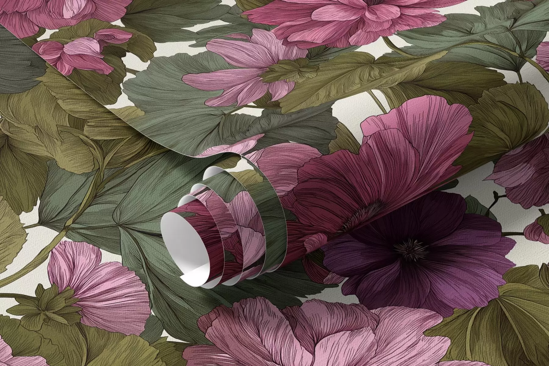 murais de parede Flores cor-de-rosa a00541