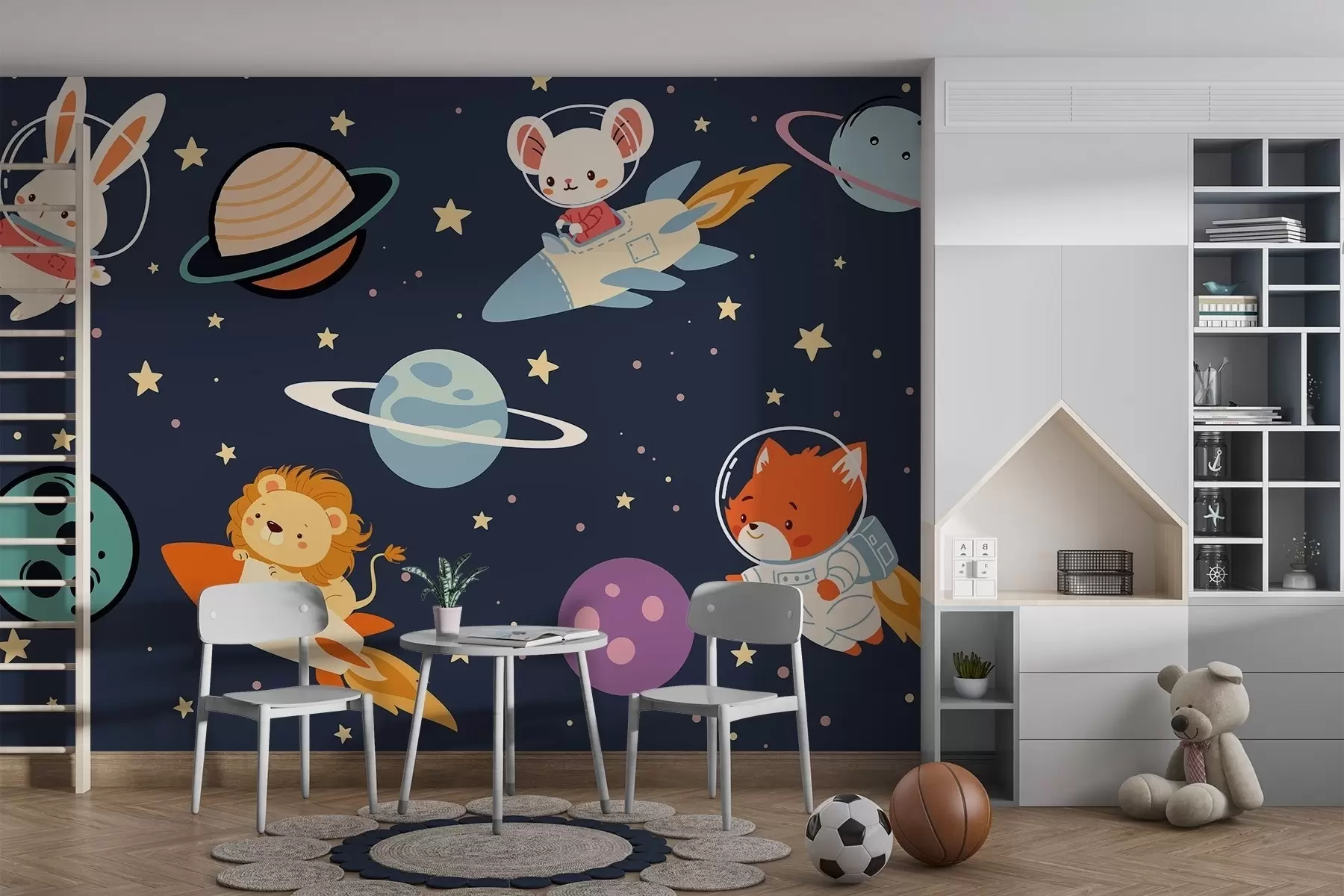 murais de parede Animais no espaço w04562