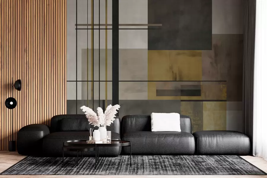 murais de parede geometria abstrata w04502