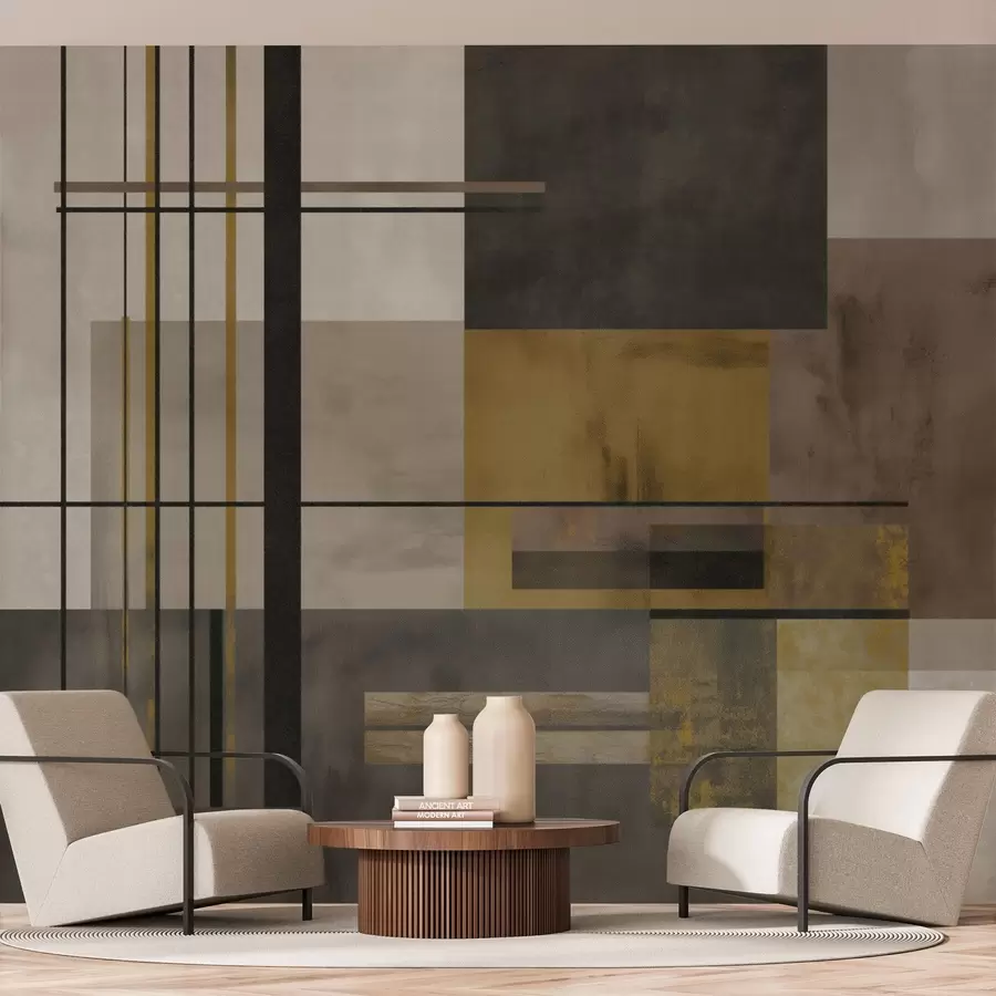 murais de parede geometria abstrata w04502