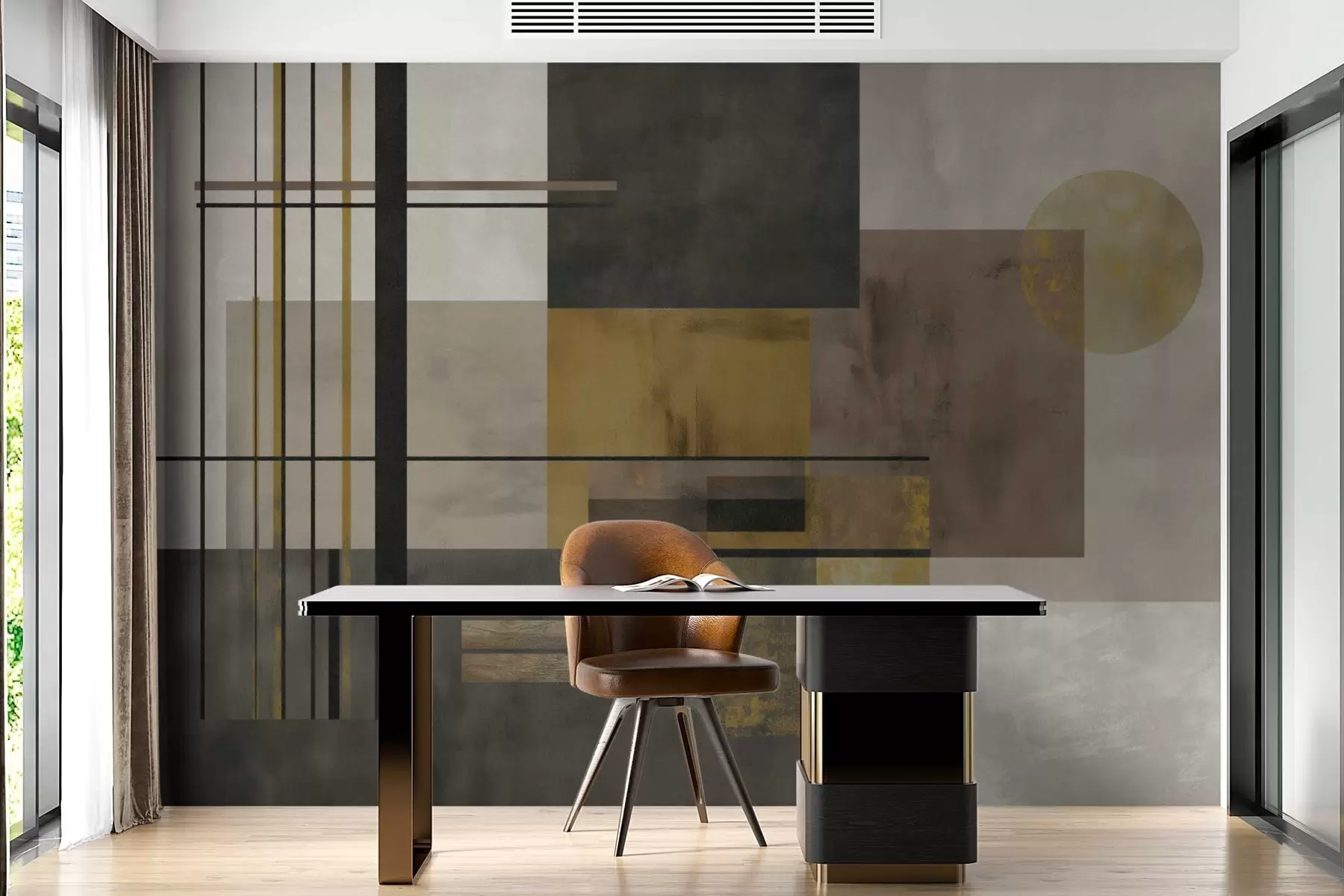 murais de parede geometria abstrata w04502