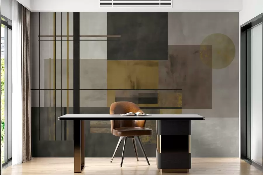 murais de parede geometria abstrata w04502