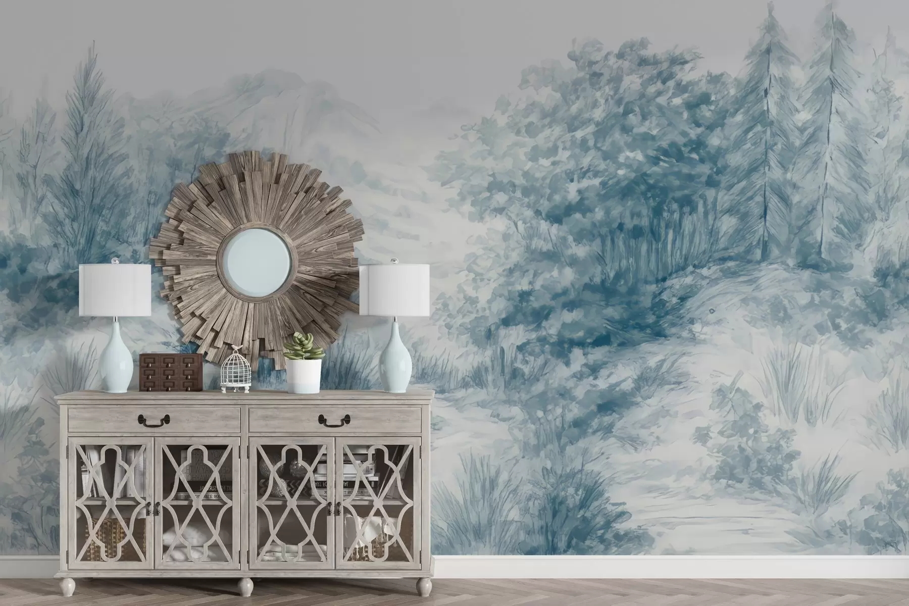 murais de parede Contornos coloridos w04572