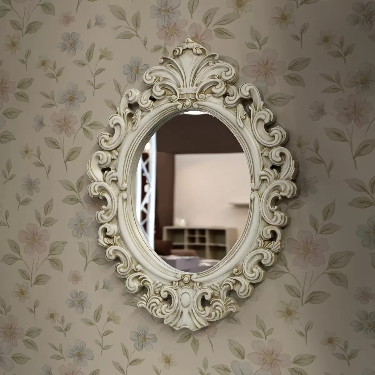 Papel de parede Flores de campo em tons pastel sobre fundo creme a00596