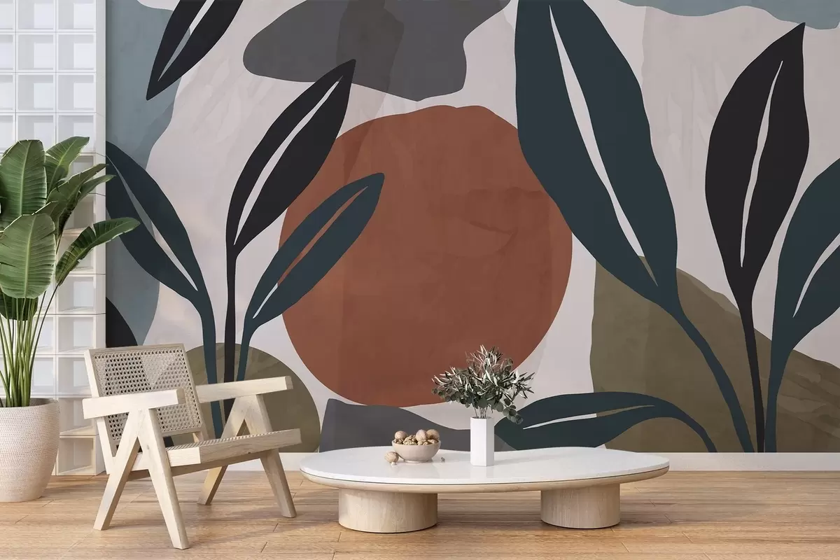 murais de parede Resumo Botânico w04592