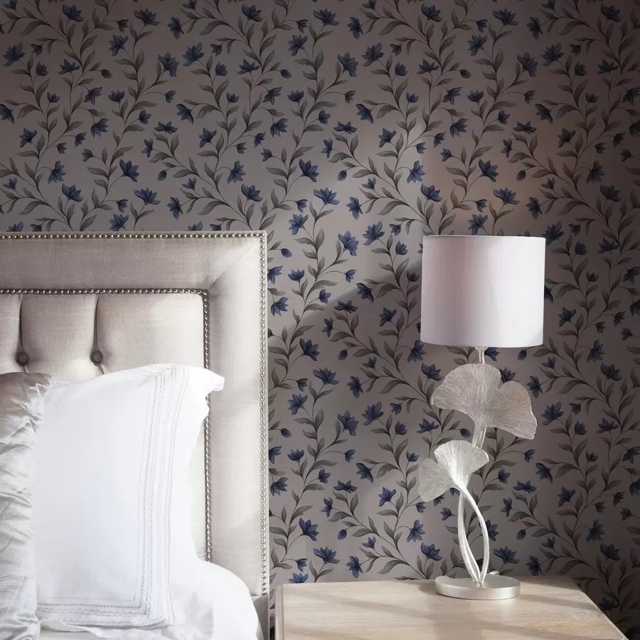 murais de parede Campânulas sobre um fundo rosa pálido a00622v2