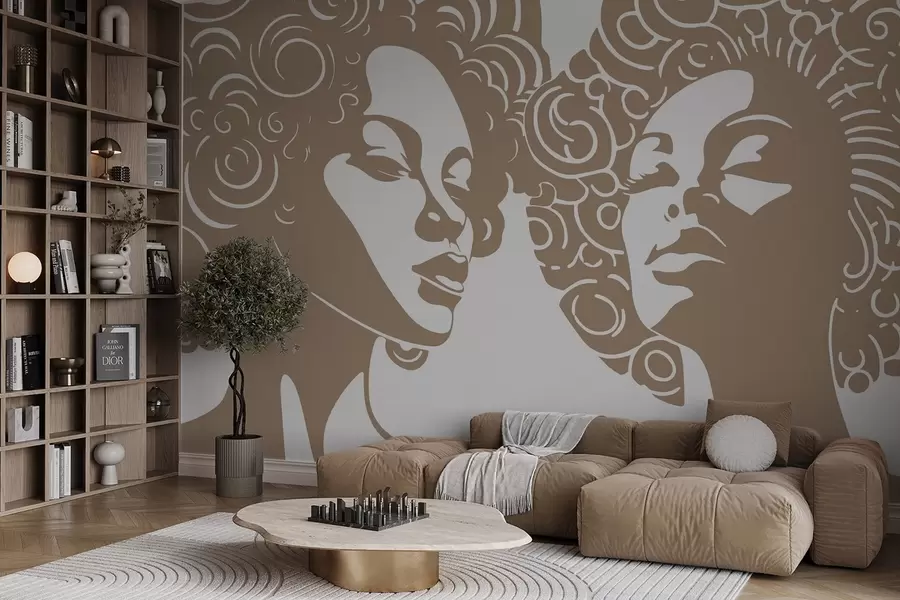 murais de parede Duas meninas w04688