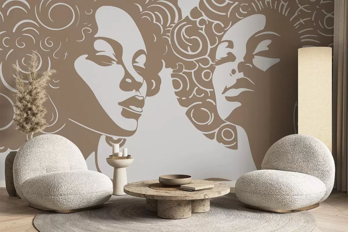 murais de parede Duas meninas w04688