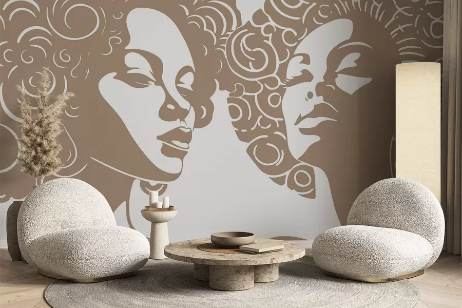 murais de parede Duas meninas w04688