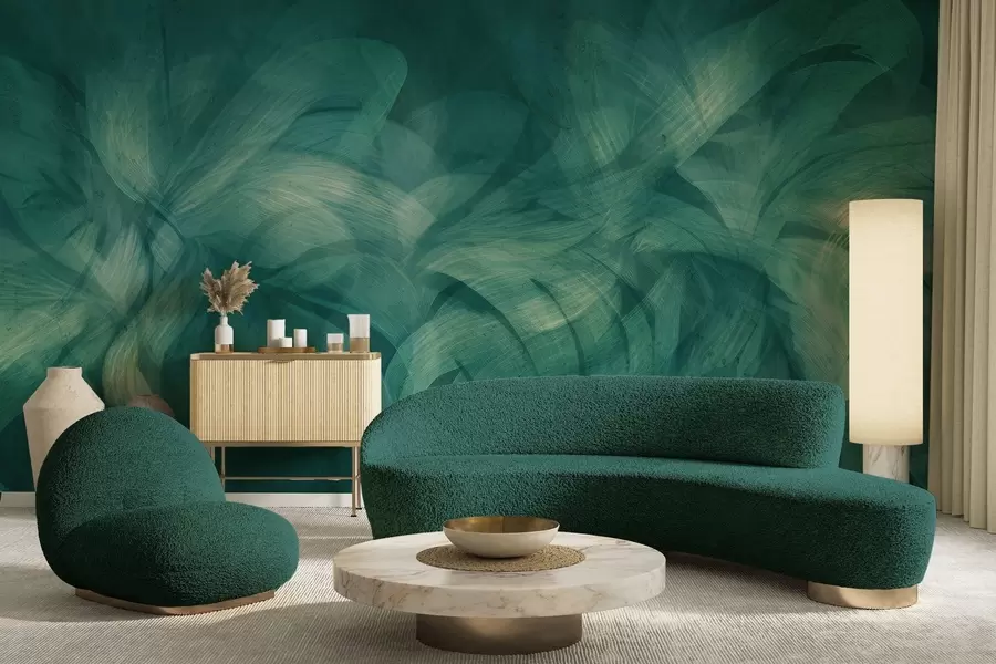 murais de parede Ondas abstratas em uma parede de concreto w04668