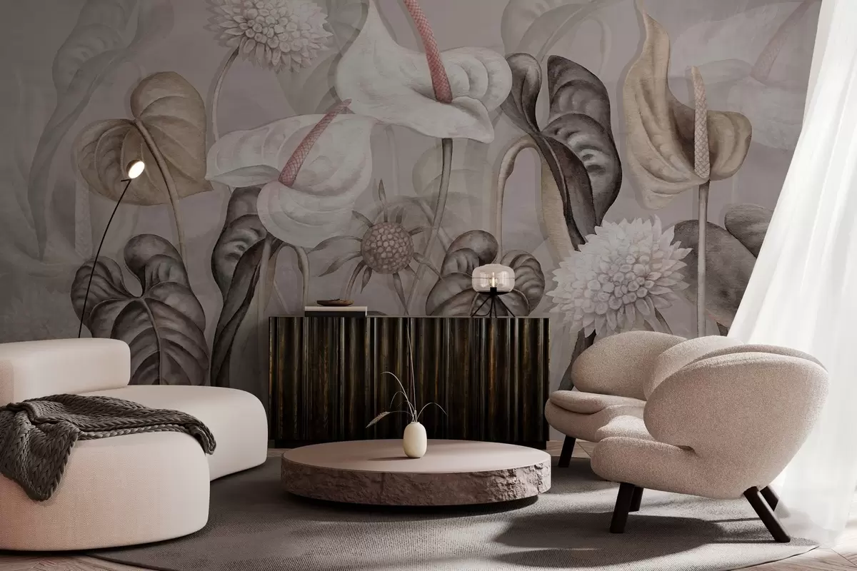 murais de parede Plantas na parede w04669v1