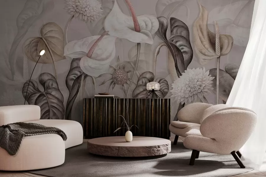 murais de parede Plantas na parede w04669v1