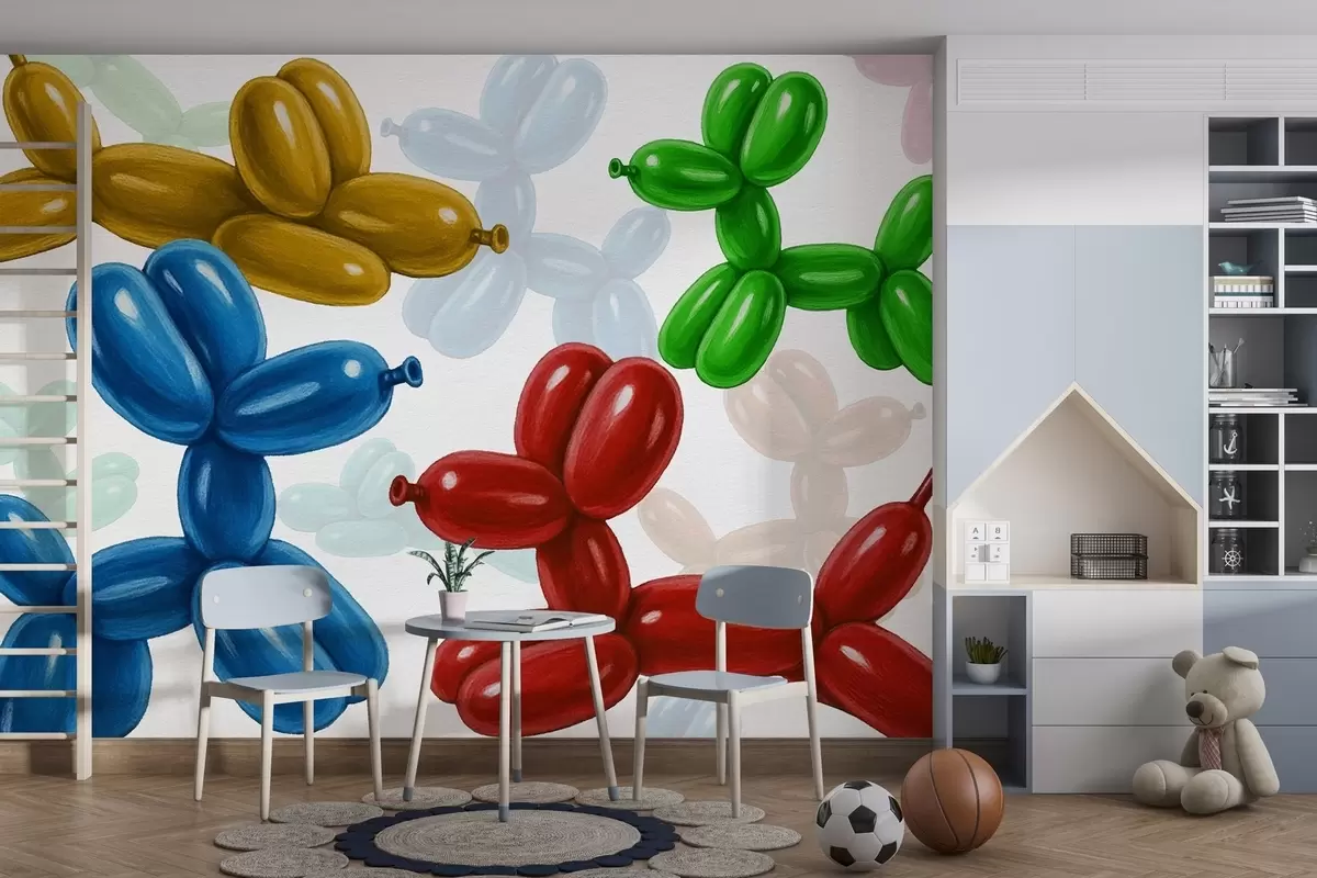 murais de parede Bolas em forma de cachorro w04675