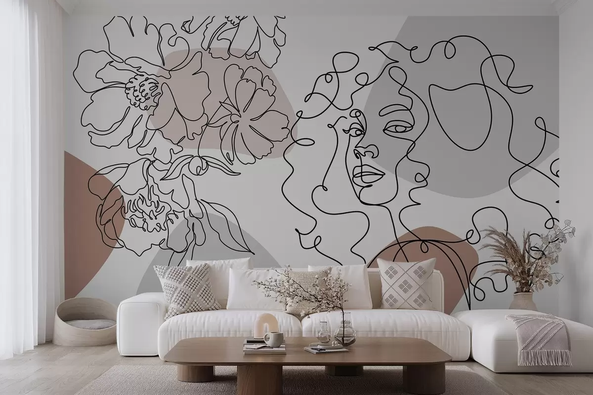 murais de parede Menina nas filas w04724