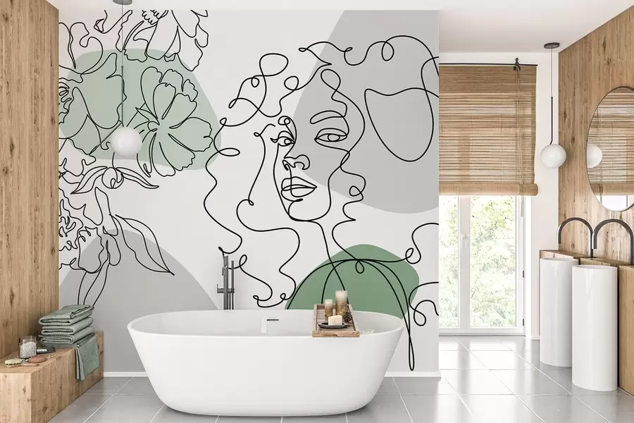 murais de parede Menina nas filas w04724v1