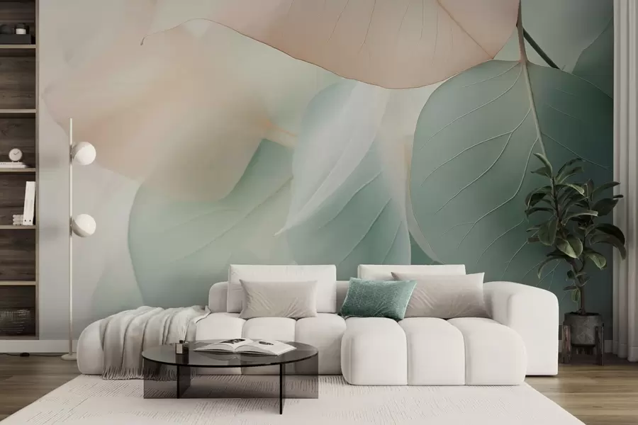 murais de parede Folhas abstratas w04726