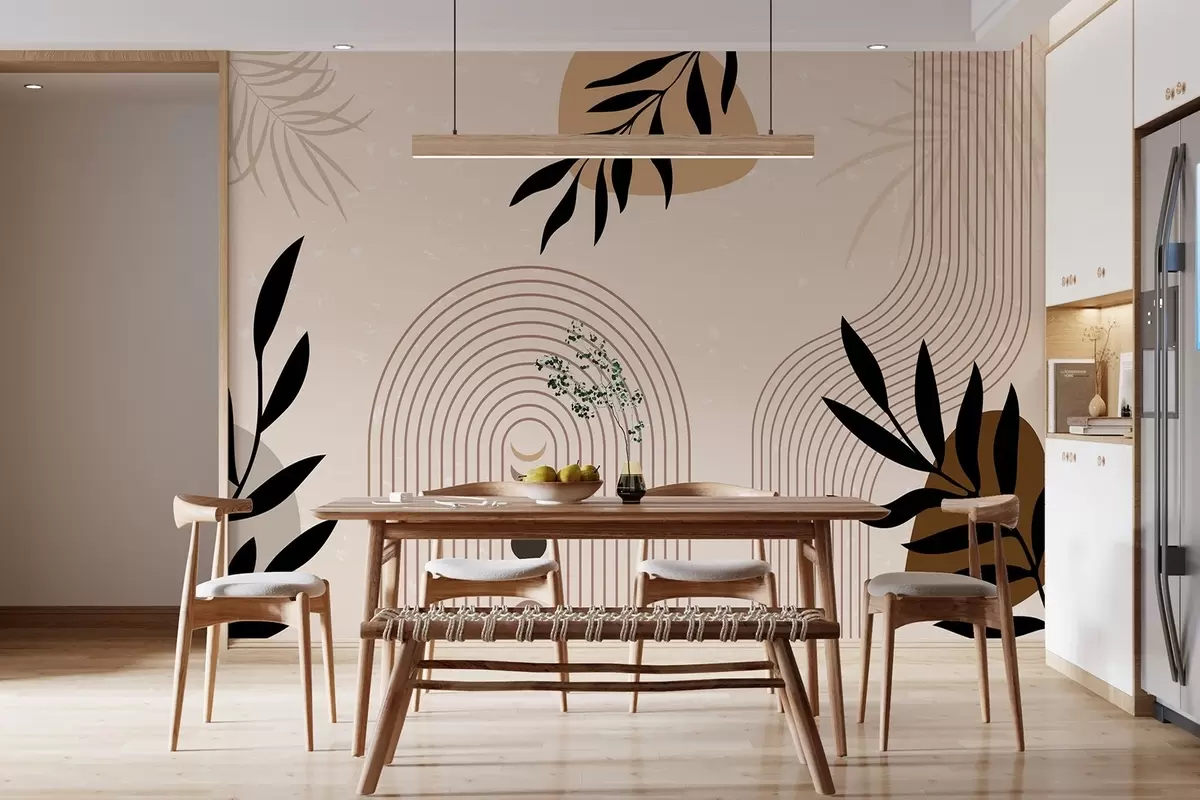 murais de parede Resumo com plantas w04745