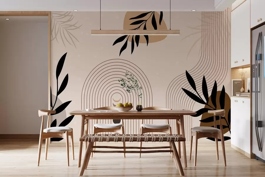 murais de parede Resumo com plantas w04745