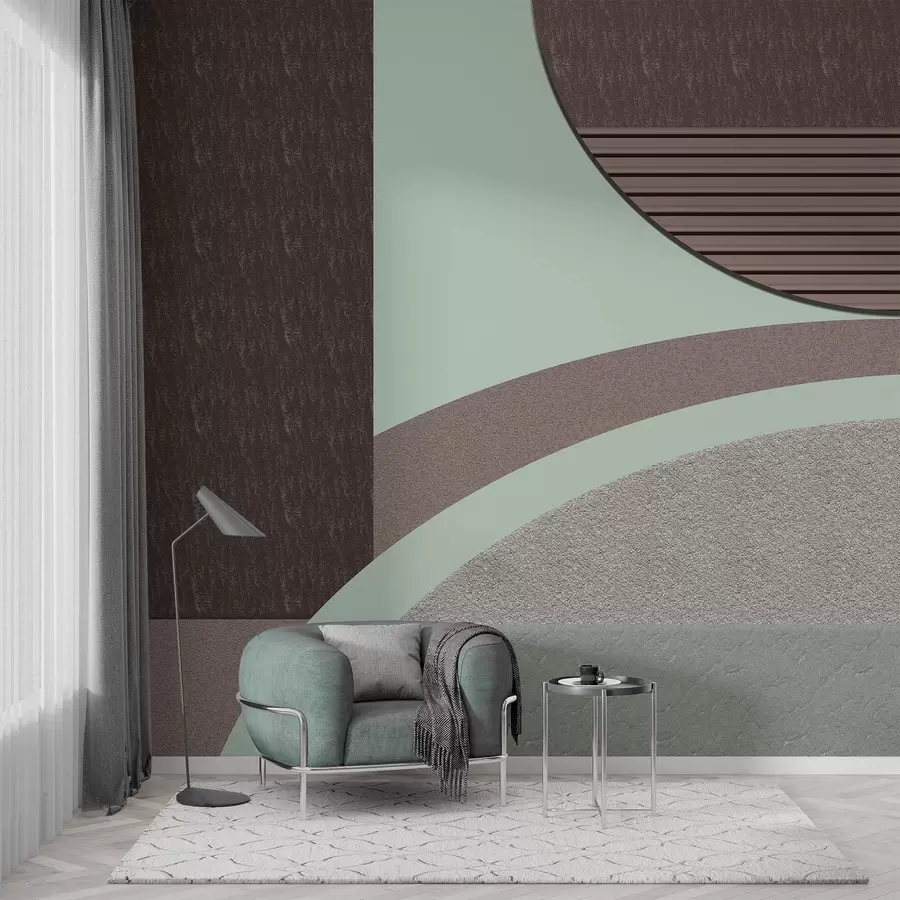 murais de parede geometria abstrata texturizada  w04631