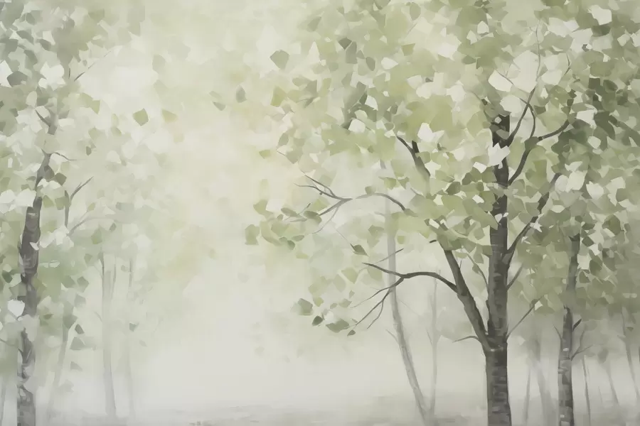 murais de parede Árvores abstratas imitação de pintura w04781