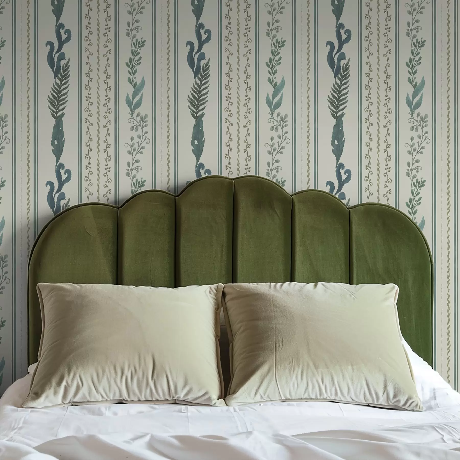 murais de parede Listras com ramos e cachos sobre fundo leitoso quente a00823v2