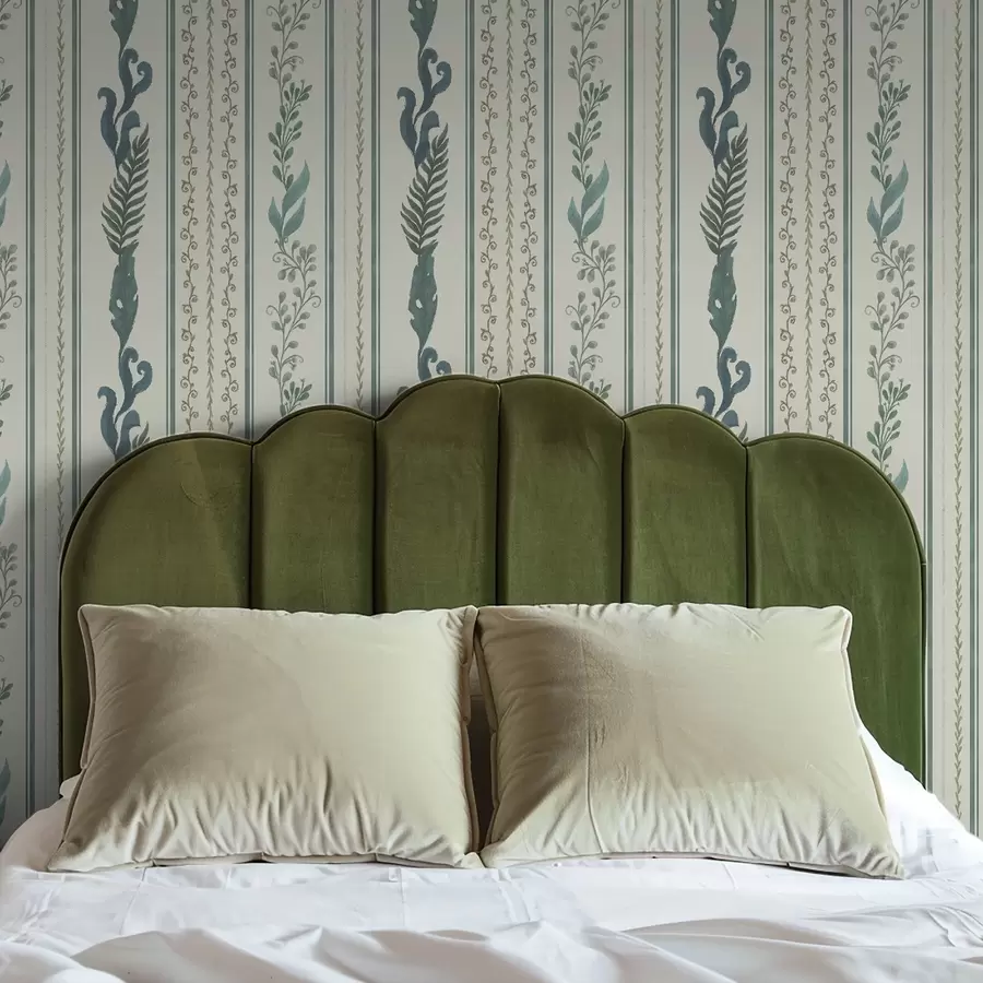 murais de parede Listras com ramos e cachos sobre fundo leitoso quente a00823v2