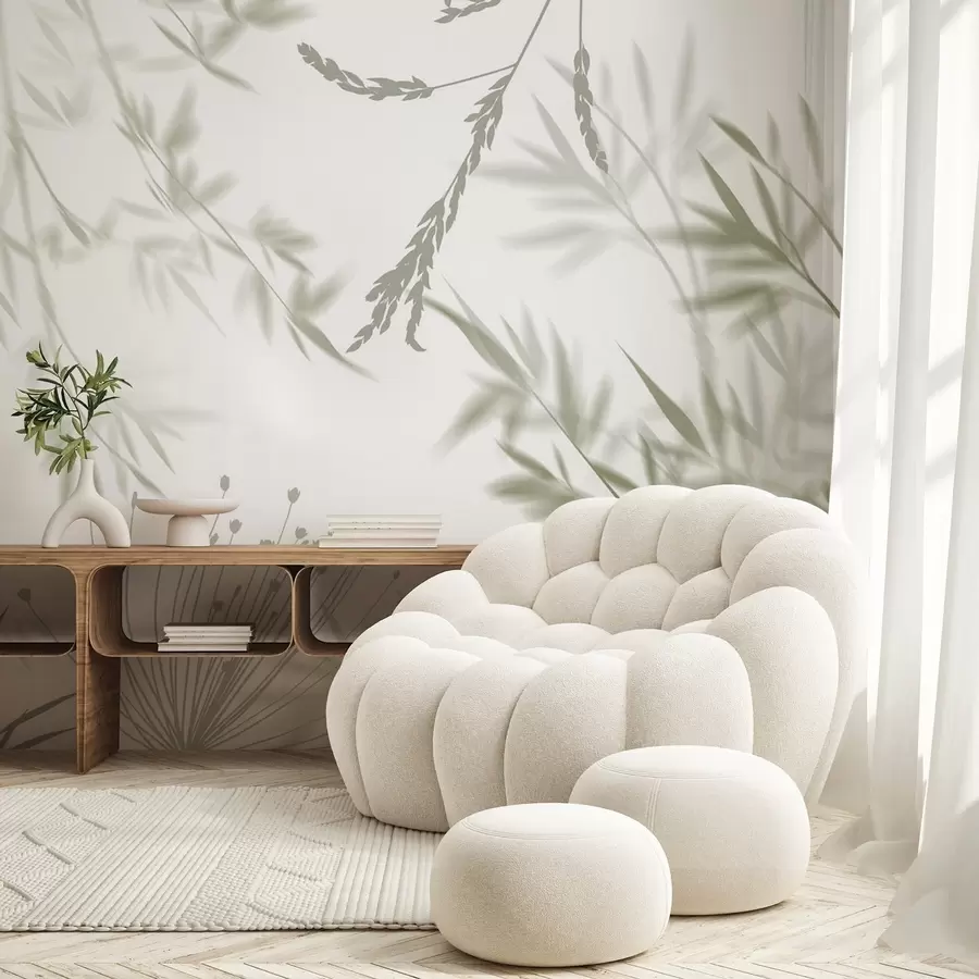 murais de parede Silhuetas de folhagem w04850