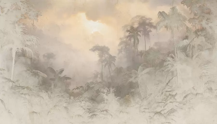 murais de parede Selva estilizada na parede w04839