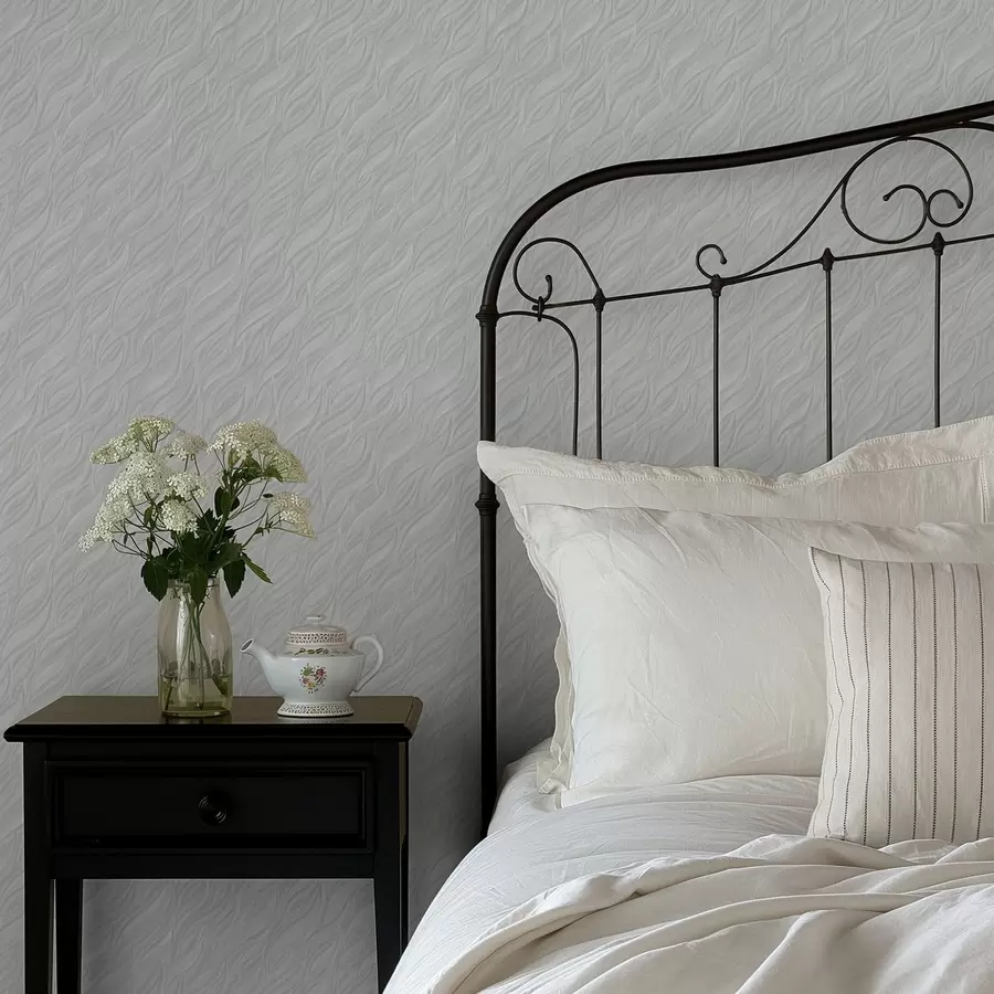 murais de parede Ondas texturizadas com pincel, menta clara a00688v2