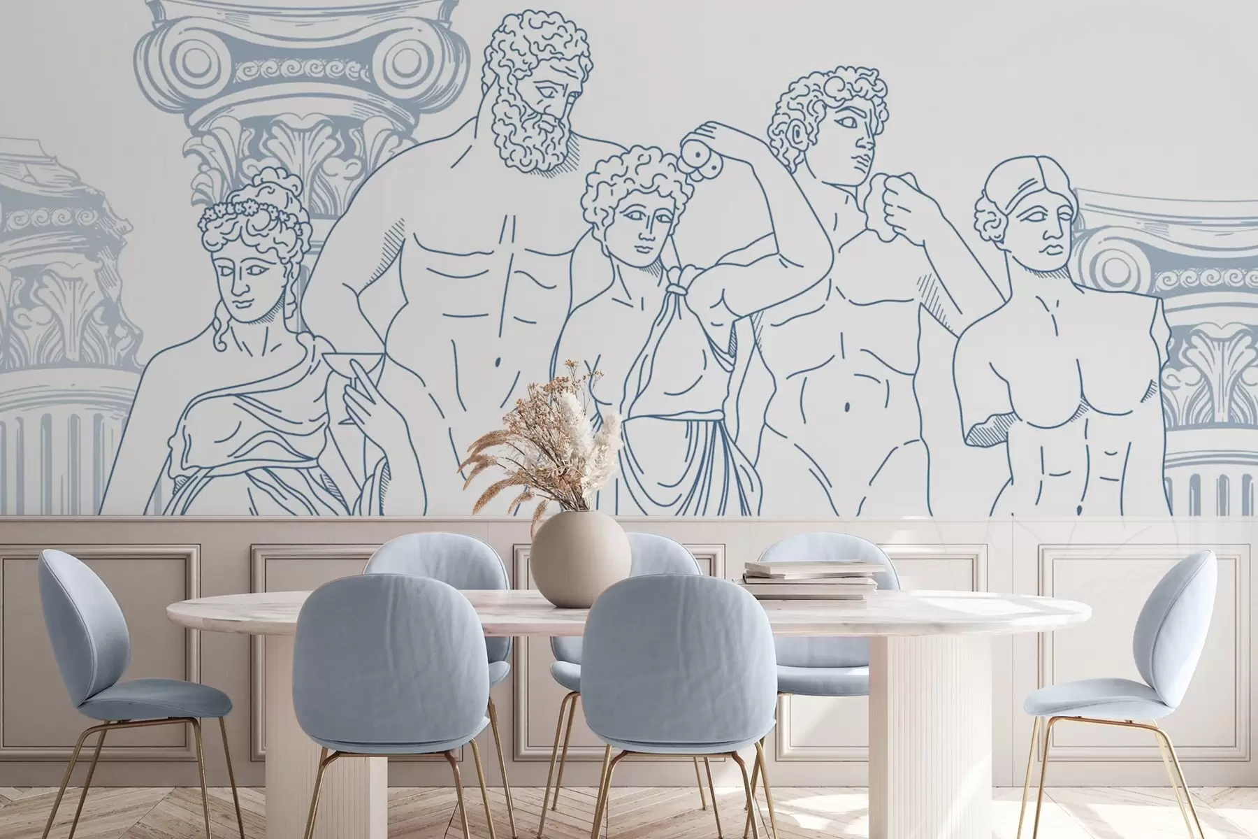 murais de parede Povos antigos e colunas w04865