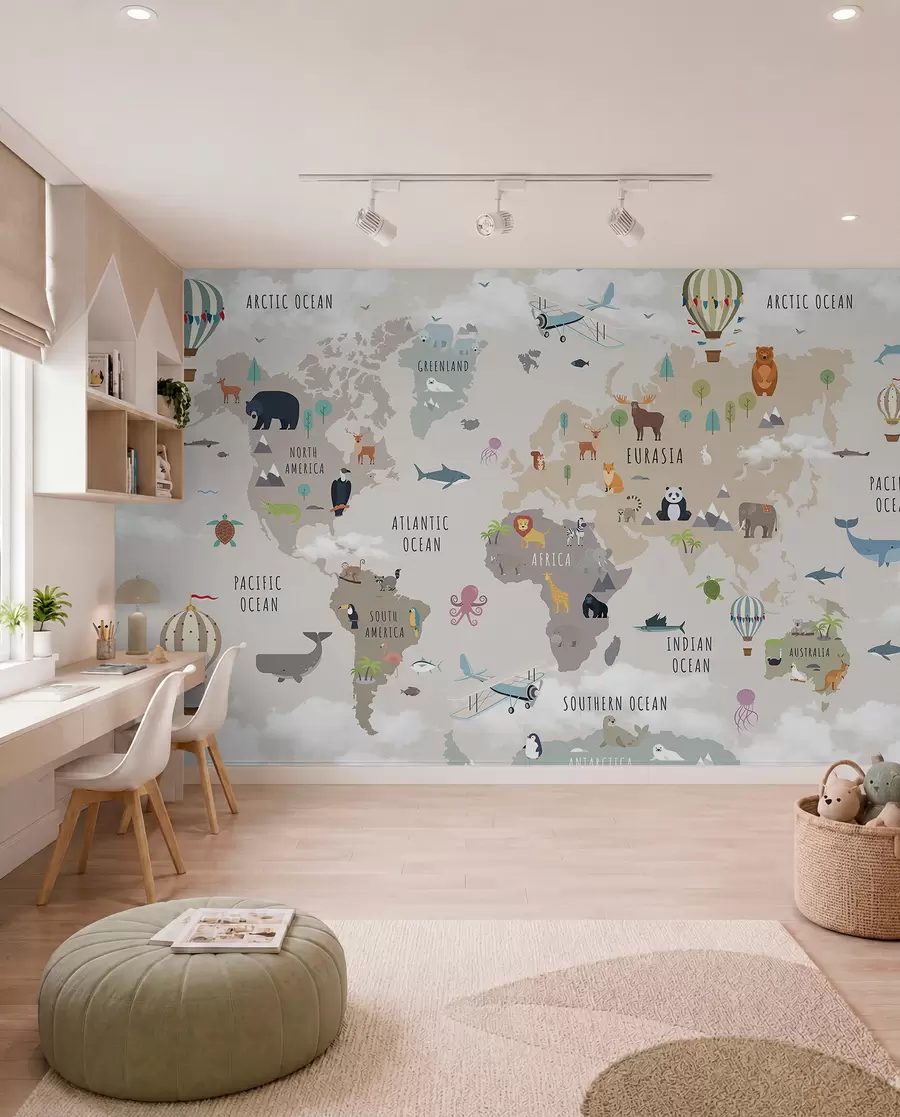 murais de parede Atlas animal em inglês c00002en