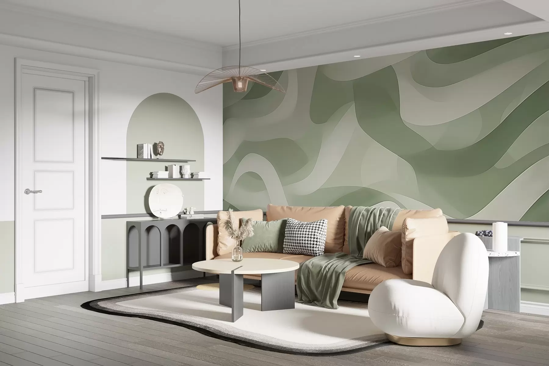 murais de parede Ondas abstratas w04888