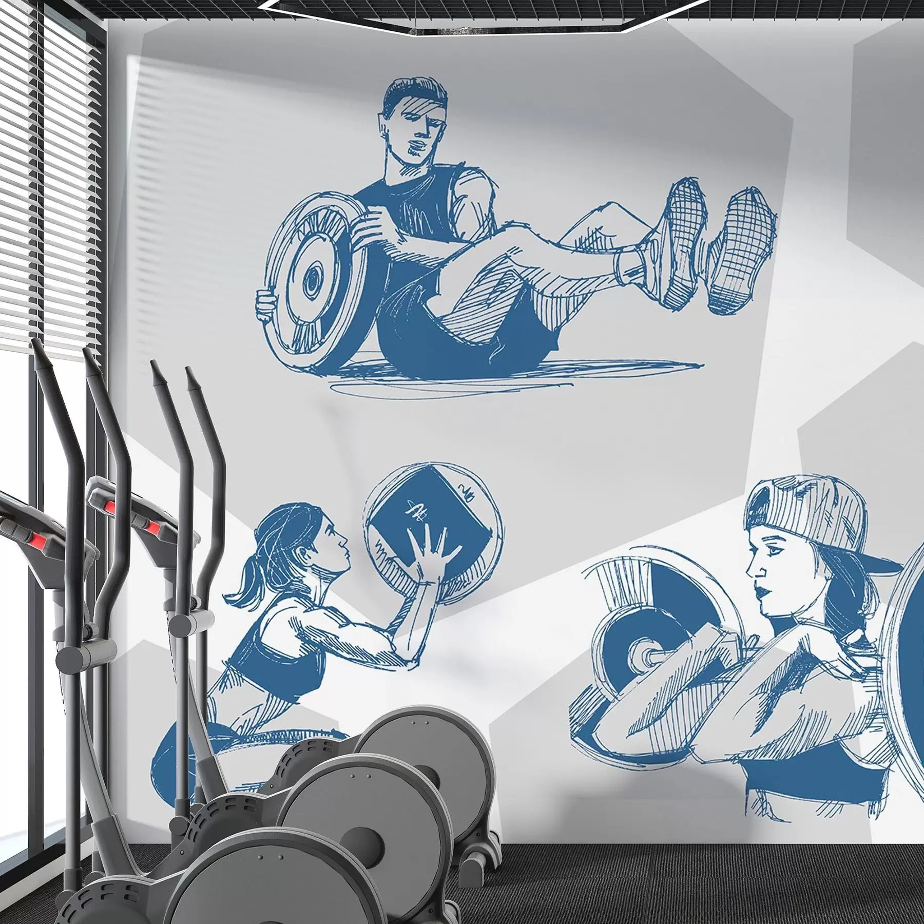 murais de parede Atletas w04909