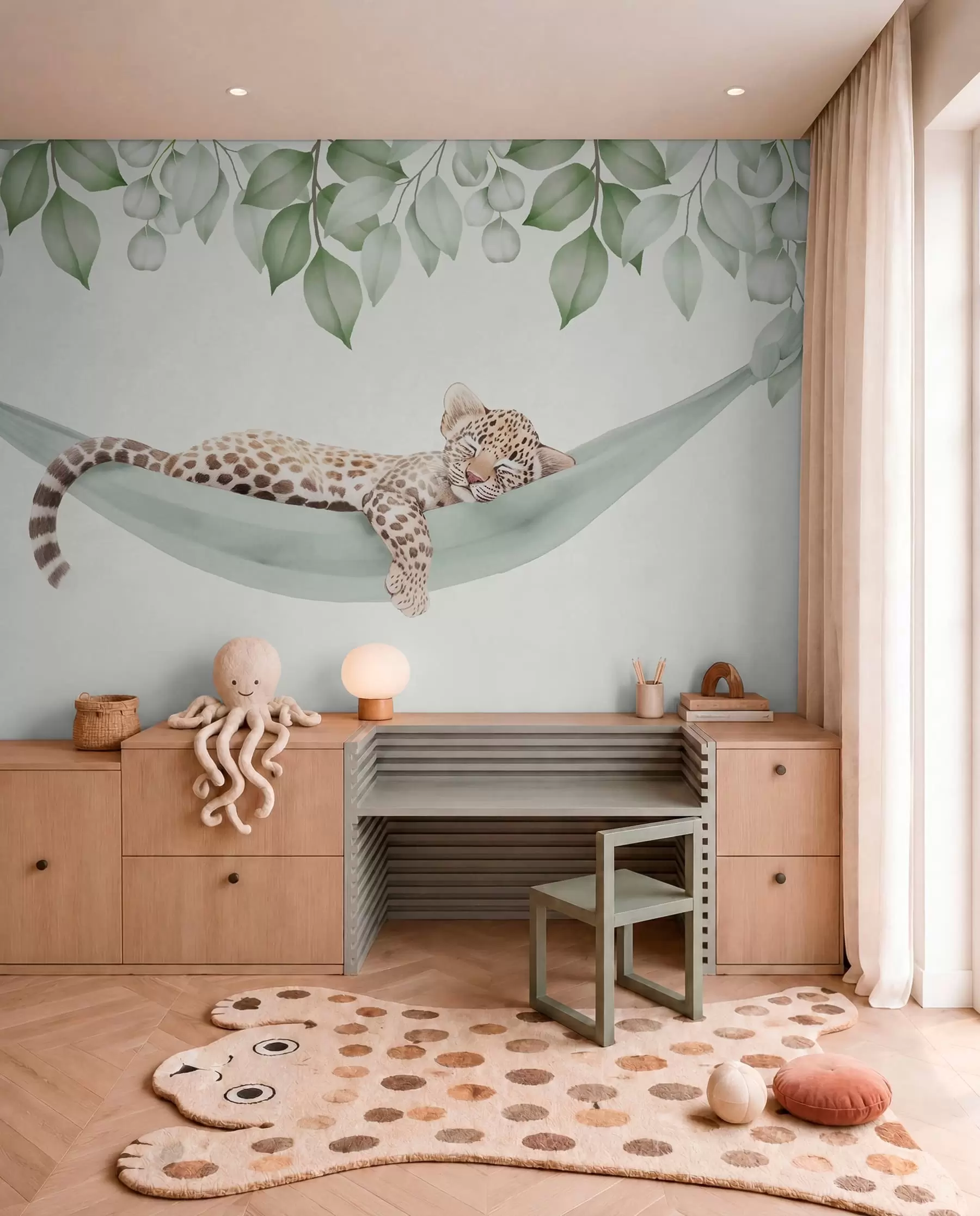 murais de parede Sesta do leopardo w04881