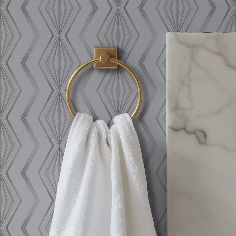 murais de parede Padrão geométrico em losangos cinza claro a00973v2