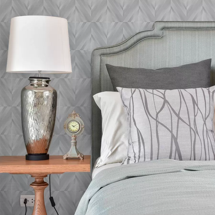 murais de parede Geometria de traços angulares em uma paleta cinza-azulada fria a00983v2