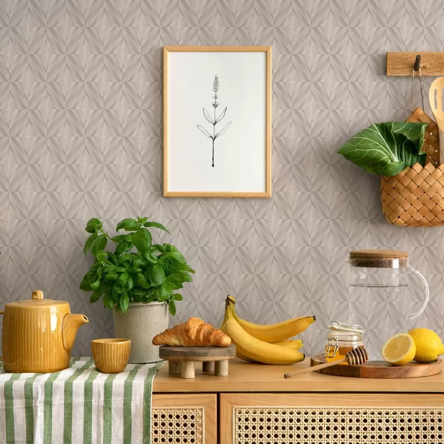 murais de parede Quadrados claros com traços diagonais suaves cruzados a00984