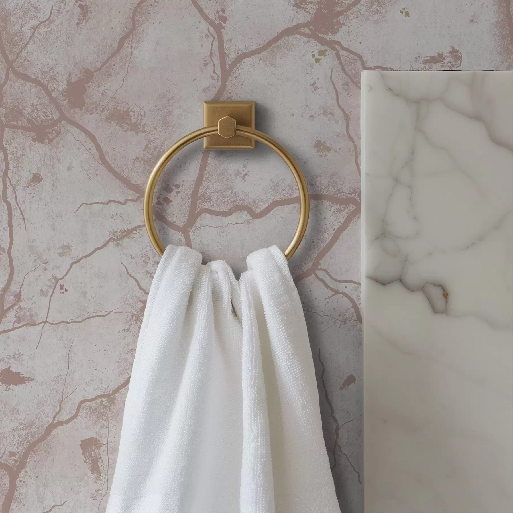 murais de parede Concreto leve com uma renda de rachaduras e manchas rosa a00987