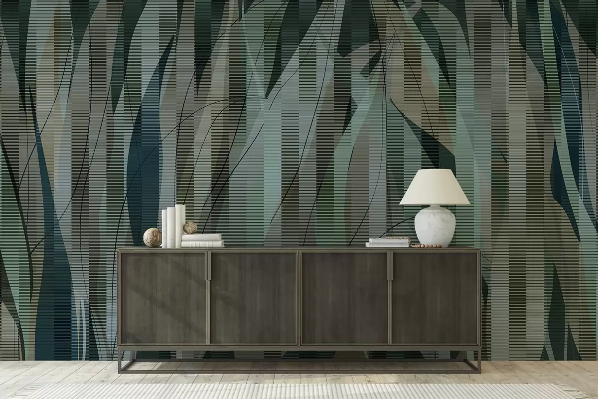 murais de parede Elementos entrelaçados w04945v2